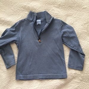 Navy and White Striped Sweater Size 4